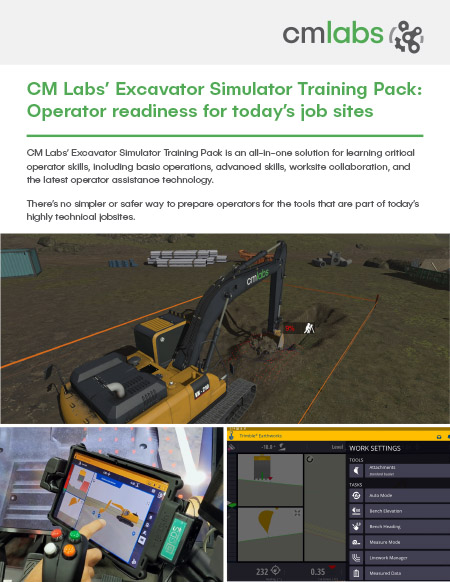 Excavator Simulator Training Pack CM Labs’ Excavator Simulator Training Pack