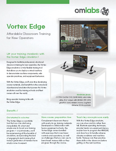 Vortex Edge CM Labs Vortex Edge Training Simulator
