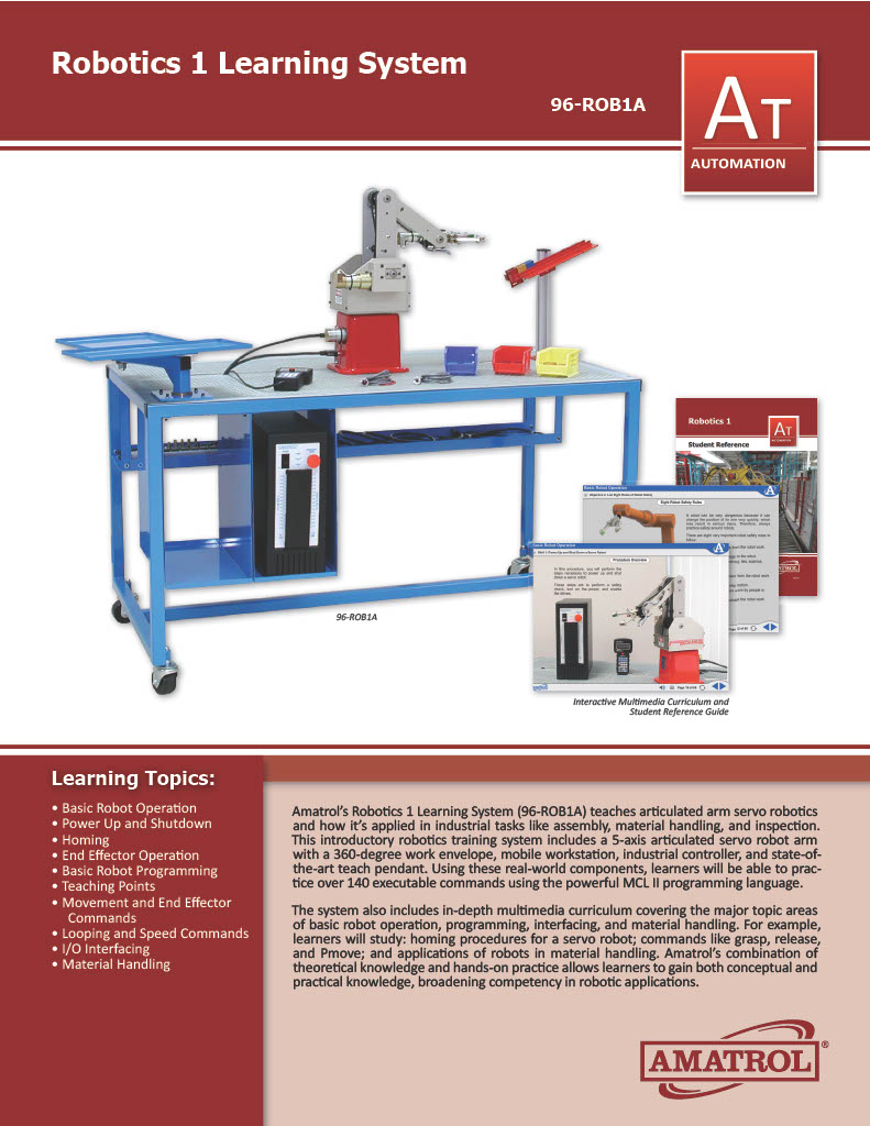 Robotics 1 Learning System Amatrol Robotics 96-ROB1A