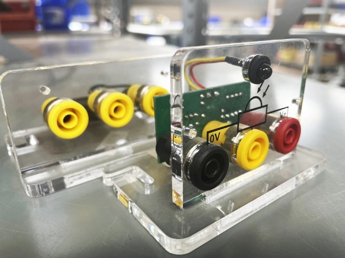 Automatics Pneumatics and Automation Training System Matrix TSL Automatics pneumatic training system with modular components and tubing