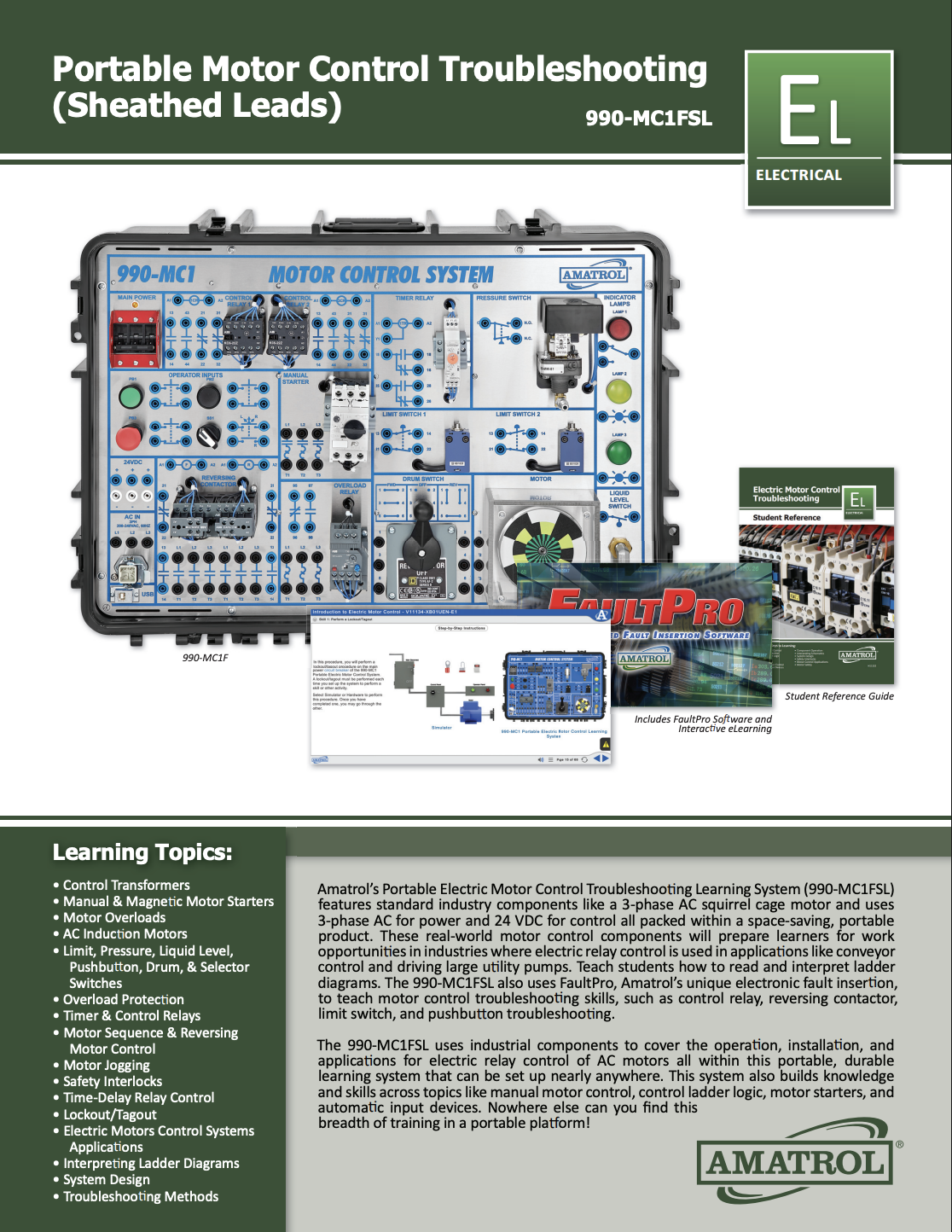 Amatrol 990-MC1F Motor Control Troubleshooting