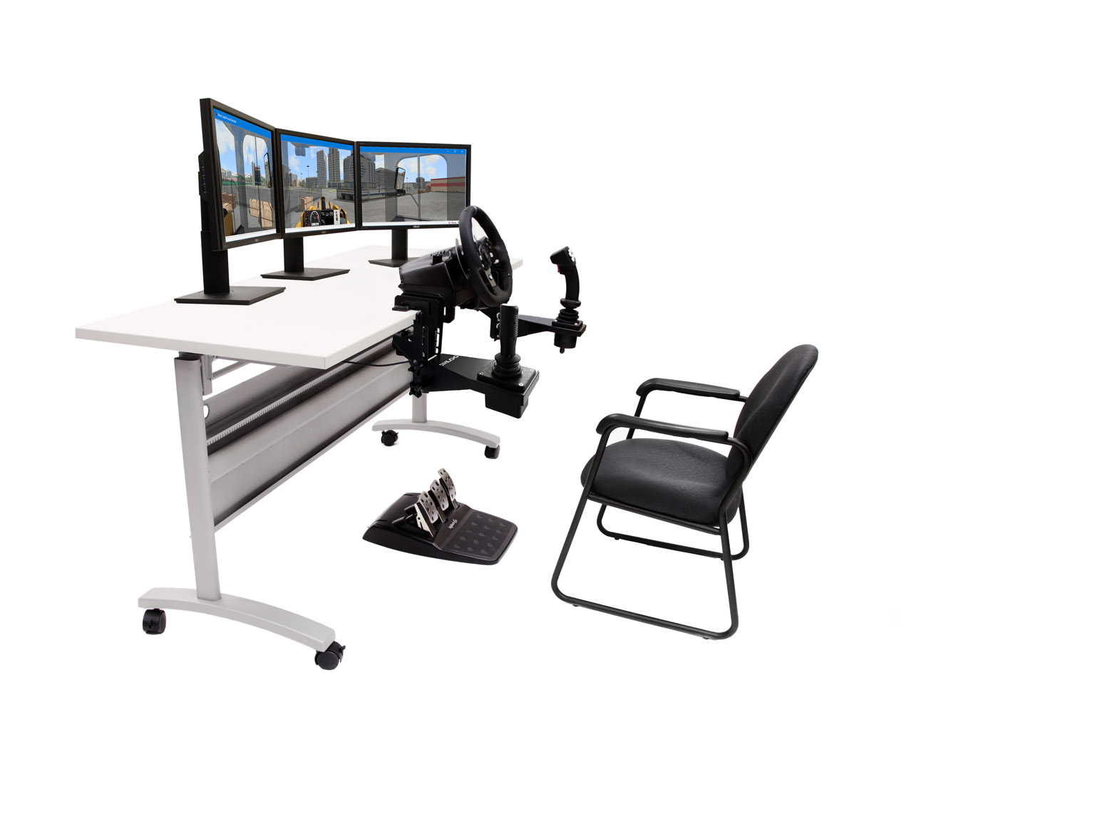 Replica Controls - 3 Front Displays Simlog Wheel Loader Set Up Options