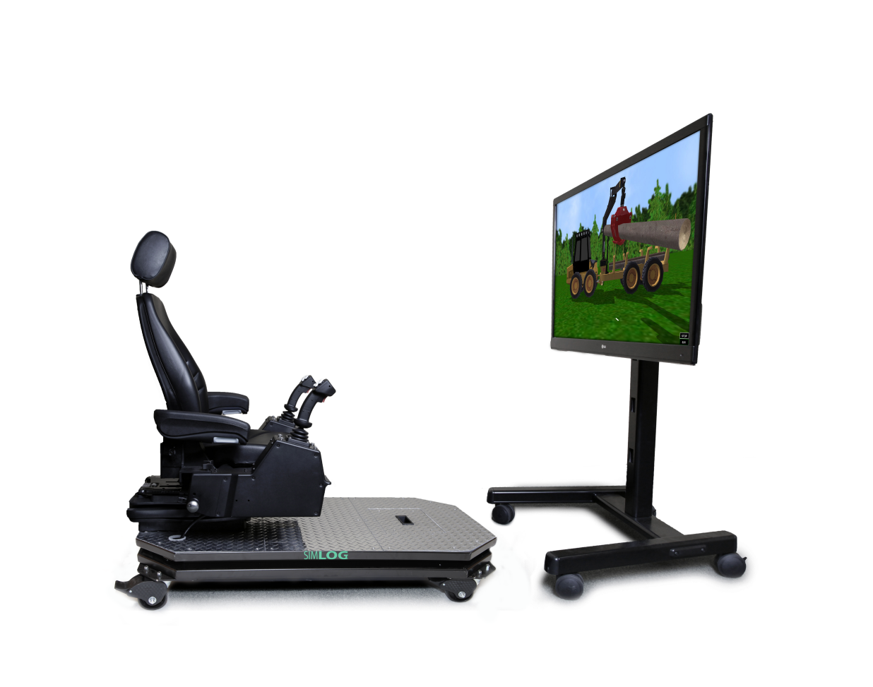 Forwarder Operator Chair with one Display Simlog Heavy Equipment Simulators for Operator Training