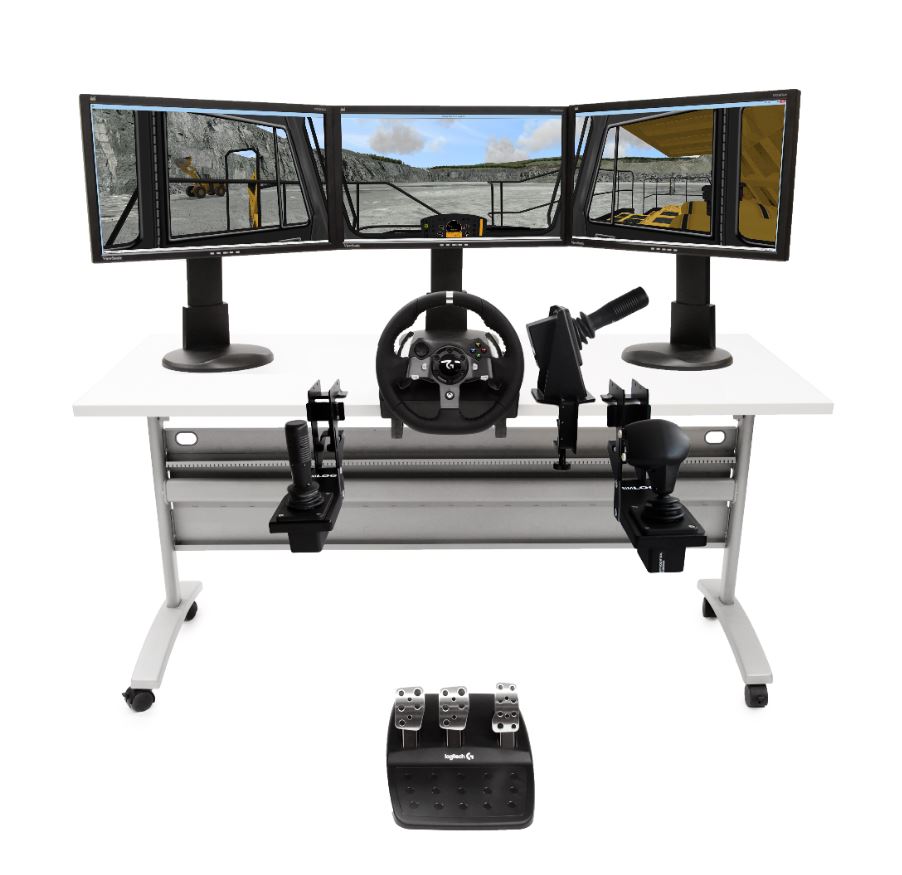 Mining Truck Personal Simulator - Replica Controls - 3 Displays Mining Truck Operator Simulator Trainer