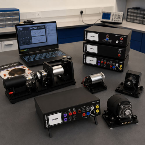 Matrix TSL Electrical Machines Matrix TSL Electrical Machines Training System Displayed on a table