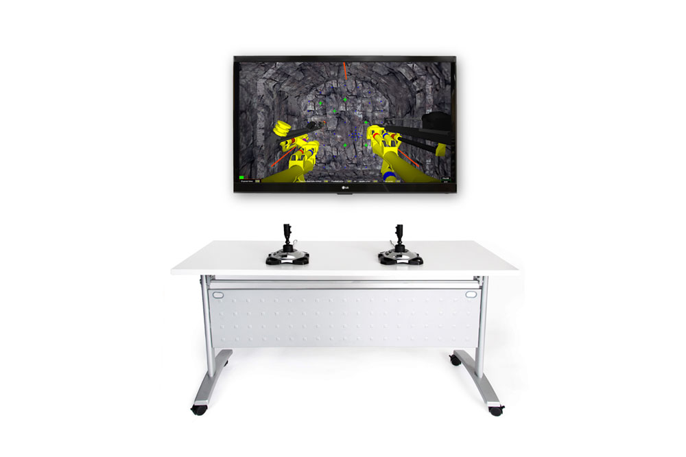 Joystick-Style OEM Controls for Simlog’s Drill Jumbo Personal Simulator Operator Simulation Training for Drill Jumbo