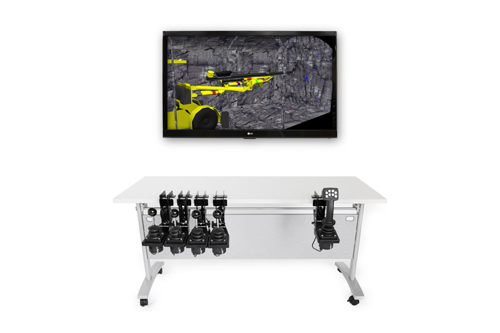 Lever-Style Replica Controls Operator Simulation Training for Drill Jumbo