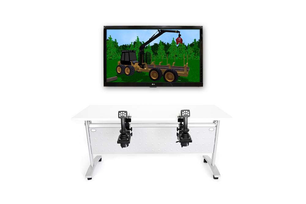 Forwarder Operator Chair with one Display Simlog Heavy Equipment Simulators for Operator Training