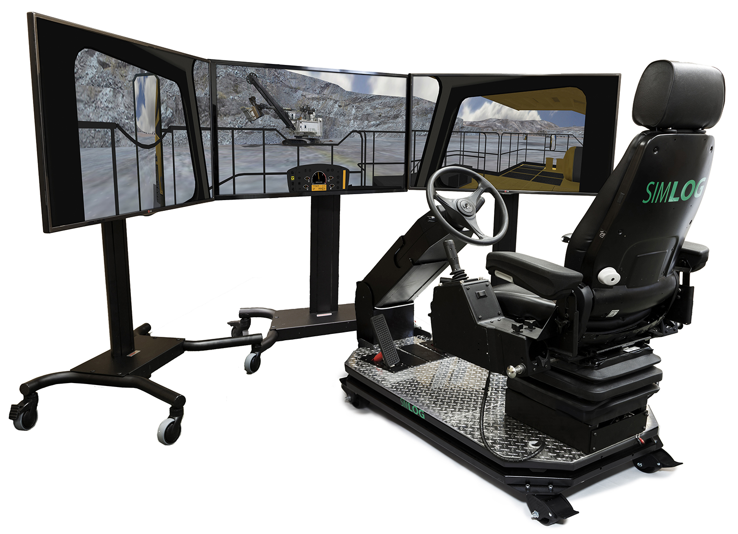 Mining Truck Personal Simulator - Operator Chair - 3 Displays Simlog Mining Truck Personal Simulator