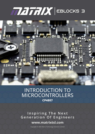 Introduction to Microcontrollers curriculum cover with Flowcode programming and hands-on electronics training