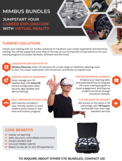 Mimbus Discover Turnkey VR Career Exploration Bundles MIMBUS Career Exploration Bundles for Middle School and High School