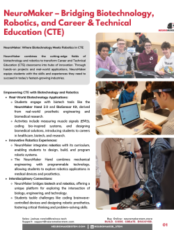 Build the Future with NeuroMaker Hand 2.0 Real-World Biomedical Robotics in the Classroom