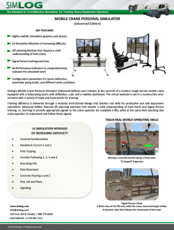 Mobile Crane Personal Simulator Brochure Simlog Mobile Crane Personal Simulator